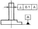 図42 直角度公差の指示例